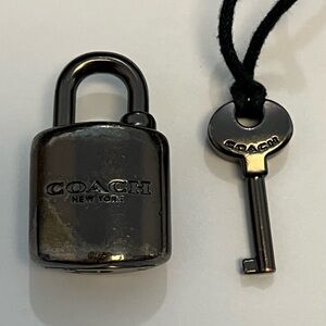 Coach Gunmetal Dark Gray Small Lock with Key